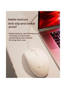 Acer OAK920 Wired Mouse, Professional Ergonomic Mouse, Matte Finish For Anti-Slip And Sweat-Repellent Properties, Breathable Structure, Fits The Hand Shape, Stable Performance Suitable For Office Use, Black. - Black - View 3
