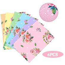 Kinlop 6 Pcs Plastic Round Tea Party Tablecloths 70\ Floral Table Cloth Decorative Disposable Outdoor Flower Table Cover Disposable Summer Tabletop For Partys Picnic (Tea Party,Cute Color) - 66茶黨 - 查看 5