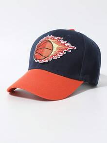 撞色火焰篮球贴片棒球帽，可调节棉质老爹帽，男女通用，防紫外线休闲帽，适合篮球、跑步、徒步等运动。 - 拼色棒球帽 - 查看 21