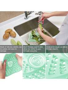 2pcs Silicone Flower Shaped Sink Overflow Stopper, Easy To Install, Suitable For Kitchen And Bathroom Sinks, Prevent Water Overflow And Clogging - Multicolor - View 8