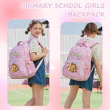 可爱水豚背包，时尚轻便旅行背包，符合人体工学设计的学生书包、手提包、休闲背包，适合返校季，大容量多层铅笔盒，返校必备，学习用品，情人节礼物 - 多色的 - 查看 6