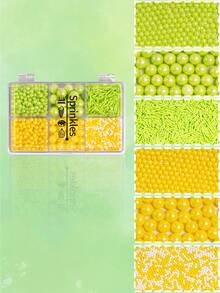 Spring Gift Box Cake Decoration Sprinkles, Rabbit Carrot Flower-Shaped Paper Cupcake Decorations, Homemade Baking DIY Cake And Cookie, Round Dots Of Various Sizes For Embellishment, Suitable For Wedding, Easter And Spring-Themed Parties - Multicolor - View 6