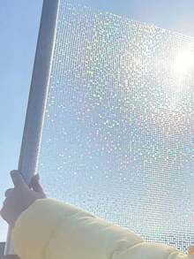 1 Cuộn phim dán cửa sổ 3D laser ba chiều, hiệu ứng khảm cầu vồng, dán tĩnh điện, decal cửa sổ kính nhiều màu sắc, rộng 17,73 inch, thích hợp cho phòng khách, tiệc Giáng sinh, phông nền Giáng sinh LPS. - Trong sáng - Xem 15