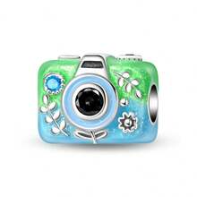 925 Sterling Silver Travel Collection-Red Bus Bead, New Adventure Bead, Capture The Moment Bead, Cat Bead, Sweet Departure Pendant, Travel Map Charm, Travel Pendant, Summer Travel Charm, Red Suitcase, Fun Suitcase Bead. Perfect For Sterling Snake Chain Bracelets, Necklaces, Bangles, Bead Chains, DIY Jewelry Crafting, And Luxurious Bestie Gifts. - Multicolor - View 22