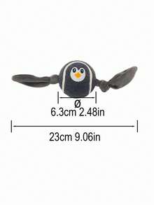 Pet Chew Plush Wing Design Tennis Ball Toy, Dental Care Teeth Grinding, Elastic Interactive Outdoor Dog Toy - Multicolor - View 4