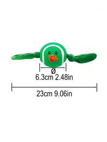 Pet Chew Plush Wing Design Tennis Ball Toy, Dental Care Teeth Grinding, Elastic Interactive Outdoor Dog Toy - Multicolor - View 5
