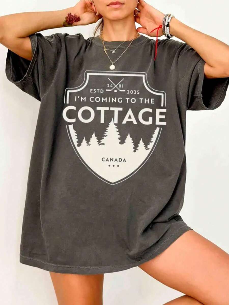 Comfort  I'm Coming To The Cottage Shirt, Heated Rivalry Inspired T-Shirt, Romance Hockey Sweatshirt, Ilya Rozanov Shane Hollander Tee - màu đen - Xem 1