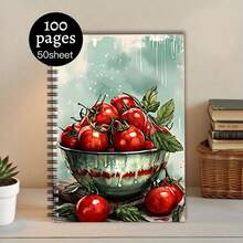 1 Spiral Bound Recipe Book - A5 Size, 50 Sheets/100 Pages - Includes Tomato Recipe Journal, Meal Planner, Kitchen Diary - Compact Cooking Handbook Suitable For Home Cooks And Professional Chefs - Ideal Gift For Cooking Enthusiasts - D - View 3
