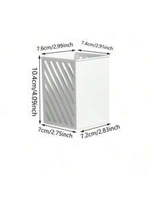 1pc-Simple Wall-Mounted Pen Holder Student Desktop Stick-On Pencil Case Mini Makeup Brush Storage Case Storage Organizer - A - View 4