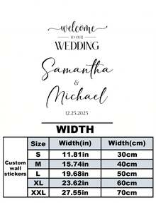 Custom Wedding Mirror Decal Sticker, Elegant Vinyl Welcome Sign Sticker, Romantic Theme, 2D Flat, Multi-Purpose Decor Suitable For Wedding Ceremony Or Reception, English, Durable Vinyl Material, Custom Wedding Signage - Multicolor 03 - View 3