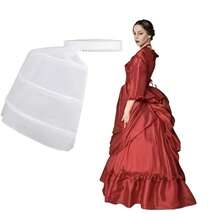 Enagua con volante asimétrico y cola de tren para bodas y cosplay - Campana con volante asimétrica, enagua interior para vestidos de novia, baile de graduación, concursos de belleza, disfraces históricos - Accesorio romántico para bodas y realce de disfraces para ocasiones especiales - multicolor - Ver 18