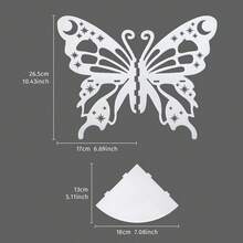 1/2件装黑白极简星月蝴蝶装饰悬浮置物架/壁挂式收纳架，镂空星月蝴蝶设计，DIY组装，适用于节日派对装饰、家居墙面装饰、客厅展示、小饰品收纳、烛台摆放 - 彩色 - 查看 15