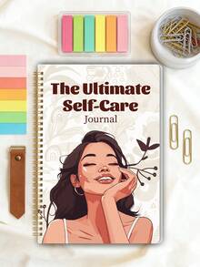 1pc Self-Care Journal, A5 Minimalist Self-Care Wellness Planner Notebook With Daily, Weekly & Monthly Makeup Planning, Daily Planner For Healthy Routines & Habit Building, Office Supplies - A5 - View 6