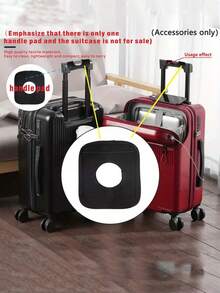 1 PC (Excluding Luggage)Suitcase Handle Pad With Button Opening Design - Ergonomic Non-Slip Grip Cover, Durable Fabric Luggage Accessory With Carry Handle, Compatible With Most Trolley Cases (Ideal Travel Gift) -No Power Required