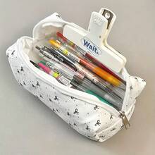 1pc Creative Black Bow Pencil Case, Large Capacity Student Stationery Storage Bag, Multi-Functional Office Supply Organizer - 1PC Bow - View 8