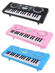 37键儿童教育多功能电子琴，双模式亲子互动便携式钢琴玩具，配件随机包含（不含电池，顾客需自备3节1.5V AA电池） - 彩色 - 查看 2