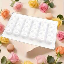 1个6腔CAT挖掘机造型DIY脆皮冰淇淋模具，巧克力冰淇淋模具，自制厨房硅胶慕斯蛋糕烘焙模具 - 彩色 - 查看 4