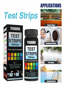3-In-1 Water Test Strips - PH/Total Alkalinity/Hardness Tester For Swimming Pools, Tap Water & Spas, Portable Quick-Accurate Water Quality Test Kit - A - View 2