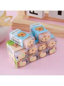 3/5pcs Set, Octopus Skin, Jelly, Cartoon Animal Transparent Sandwich Erasers, Student Writing Pencil Erasers, Practical Cleaning, Classroom Prizes - A - View 2