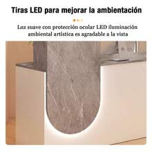 Minimalista Mueble  Recepción Lujo Con Cajones Y Luces Gris - Multicolor - Ver 3