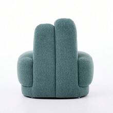 Living Room Chairs - Green + Fabric + Foam + Plywood + Solid Wood + Foam - View 9
