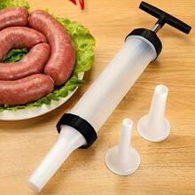 1 Set Manual Sausage Making Kit - Home Kitchen Easy To Use Salami Filler, Kitchen Meat Tools, Kitchen Utensils - White - View 7