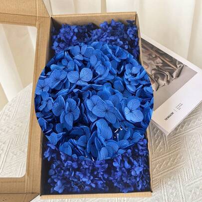 一盒天然干花百合和绣球花，色彩鲜艳，适合DIY项目、摄影道具、书签、婚礼派对装饰、家居装饰、生日礼物、节日礼物、情人节和圣诞节。