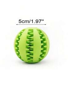 1pc Dog Toy Ball, Interactive Rubber Ball, Chew Toy Suitable For Small Dogs, Teeth Cleaning Ball, Pet Food Feeder, Silicone Ball Toy - Multicolor - View 9