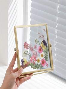 手工干花压制展示框，镂空3D植物标本保护双面透明玻璃框 - 均碼 - 查看 11