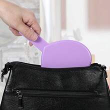 Heart-Shaped Handheld Mirror With Handle Portable Travel Makeup Hand Mirrors Decorative Mini Heart Cosmetic Lash Mirror For Women Girls Purple - 如圖 - 查看 6
