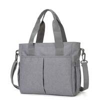 1 件装婴儿纯色新款尼龙时尚旅行大容量多功能妈妈包，可作单肩包、手提包、斜挎包，可挂在婴儿车上，适合日常旅行 - 彩色 - 查看 8