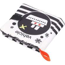 Libro de Tela para Niños, BusoTh - Libro Suave en Blanco y Negro para Bebés que Desarrolla Habilidades Cognitivas, Resistente al Desgarro con Papel Sonajero,40964700 - Granate - Ver 6