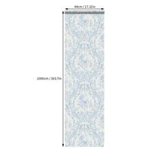 1 Roll French Light Blue Floral Self-Adhesive Wallpaper - Peel And Stick, Removable, European Palace Style Floral, Suitable For Living Room, Bedroom, Dining Room, TV Background Wall, Home Decor, Cabinet, Bookshelf, Furniture Renovation, 17.32in Wide, Renter-Friendly, Home DIY Decor, Holiday Atmosphere Wallpaper, Valentine's Day, Ramadan - Flowers - View 16