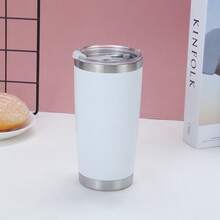 1个600毫升/20盎司不锈钢保温杯，旅行保温咖啡杯，冷热饮水瓶，带吸管孔水瓶 - 彩色 - 查看 13