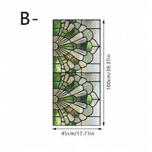 1/5pcs Geometric Fan-Shaped Pattern Privacy Window Film, Reusable PVC Double-Sided Visible Electrostatic Glass Sticker, Suitable For Bathroom, Bedroom, Office, And Kitchen Decoration. - Static Glass Sticker - View 13