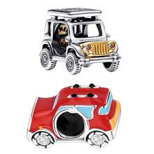 925 Silver Plated Car Charm, Suitable For Bracelets, Necklaces, DIY Jewelry Making, Suitable For Valentine's Day, Carnival And Other Festivals, Suitable For Women - Multicolor - View 1