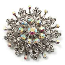 1枚复古风格水钻水晶胸针，女士适用，情人节/服装配饰，可作衬衫/外套装饰，学校/办公室配饰，圣诞节/万圣节服装胸针，可爱教师礼物 - 彩色 - 查看 18