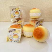 1 pieza Bollo de almuerzo de ángel de rebote lento, el talla grande vendido en 2026, con aroma lácteo realista, suave, húmedo y ligeramente pegajoso, pan redondo, regalo perfecto para fiestas, cumpleaños o regalos interesantes - Multicolor - Ver 2