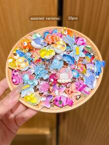 20pcs Random Ocean-Themed Hair Clips, Suitable For Everyday Use - Multicolor - View 4