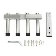 4 Tubes Stainless Steel Fishing Rod Holder Bracket Pod Pole Rack For Cars Trucks, 0-90°Adjust, Space Saving - Silver - View 8