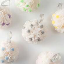 Flor de Banho de Esponja Macia de Tamanho Grande, Bucha de Chuveiro Fofa, Escova de Banho que Aumenta a Espuma - C-Azul - Visão 1