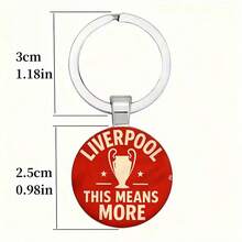 官方钥匙扣 - 高强度锌合金钥匙圈，红条纹设计，经久耐用的金属配件，男女皆宜，运动爱好者礼物，经典款式，运动爱好者的不二之选 - 彩色 - 查看 8