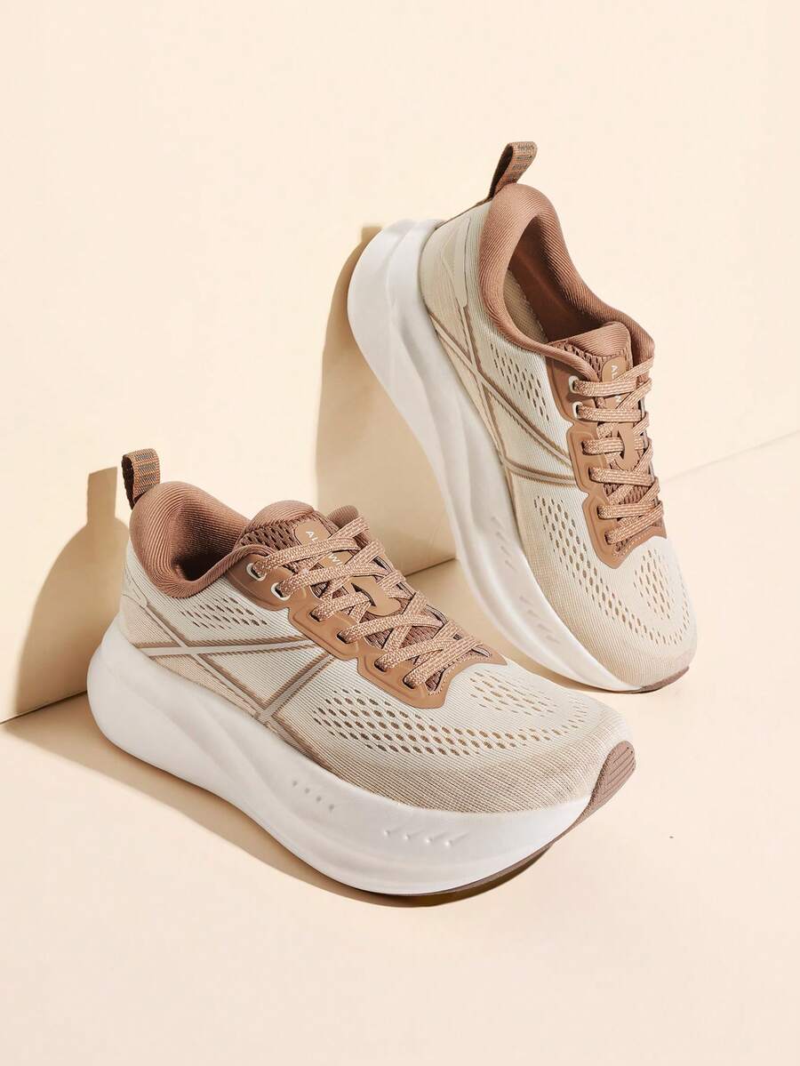 Women's Lightweight Road Running Shoes – Non-Slip Cushioned Sneakers For Gym, Workout, Walking & Tennis Arch Support & Comfort For 5K Activities - Màu Khaki - Xem 1