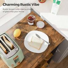 - Estante de Cocina con Ruedas, Carrito de Servir con 3 estantes, Carrito de Cocina, Estante de microondas, para Horno, Tostador, con 6 Ganchos, Estilo Industrial, caf rstico y Negro - Marrón - Ver 5