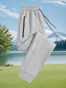 4-Season Men's Casual Sports Outdoor Pants - Suitable For Hiking, Running And Leisure Wear - Light Grey - View 7