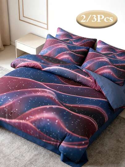 3Pcs Minimalist Printed Duvet Cover Set, Luxurious Lightweight & Breathable Duvet Cover Bedding, Soft & Skin-Friendly, Wrinkle-Resistant, Full Size (1 Duvet Cover + 2 Pillow Shams, No Filling), Suitable For All Seasons, Soft & Comfortable, Suitable For Single, Dorm, Student, Home Bedroom, Hotel Use, With Zipper Closure And Pillow Shams, Multi-Color Durable, Extra Large Bedding, Extra Large Duvet Cover Set Suitable For Room Decor, Travel And Dorm (Boys/Girls)