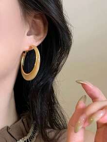 3 paires de boucles d'oreilles vintage élégantes géométriques surdimensionnées en résine marron, bleu, beige. Convient pour les femmes pour un usage casual, l'été, les vacances et les fêtes - Multicolore - Voir 6