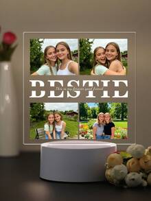 1pc Customized Photo Night Light, Suitable For Women, Men, Couples, Family And Friends, Can Be Customized For Holidays, Anniversaries, Creative Colorful Surprise Gift, With Acrylic LED Light Base And Round Lamp Frame - Good Friend Custom Lights - View 7