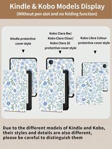 Kingsung 花卉植物图案平板电脑保护套,适用于 iPad 9.7/10.2/10.5/10.9/12.9/Pro 11(第十代)、Galaxy Tab S6 Lite 10.4、Kindle Paperwhite(第十二代,2024 年款)、Kindle(第十一代,2022 年款),柔软防震,智能支架/自动唤醒/睡眠功能 - 彩色 - 查看 11