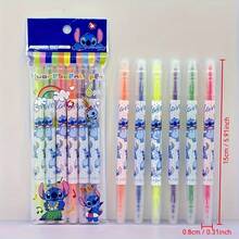 [Genuine Stitch 6pcs Dual-Tip Highlighter Set] 12 Colors Soft Pastel Dual-Tip Highlighter Pens - Smooth, Non-Bleeding Bible Highlighters Suitable For Notes And Journals, Student Supplies And Office Stationery - Multicolor - View 2